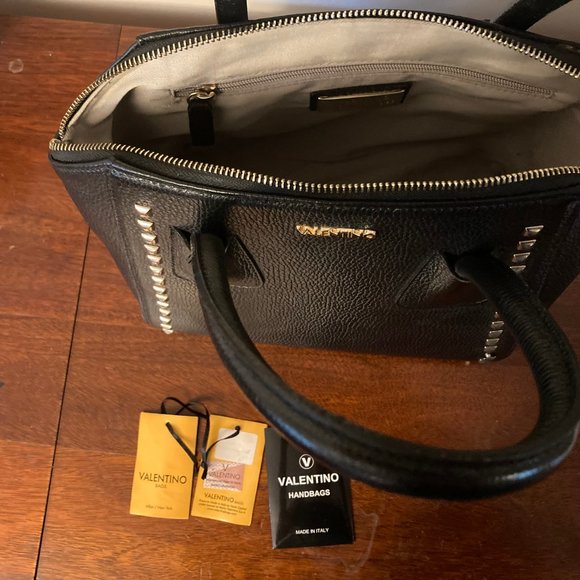 Valentino By Mario Valentino Minimi Studded Leather Top Handle Bag - Picture 3 of 3